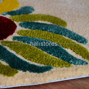 Halıstores Reserve Kişiye Özel Tasarım Yuvarlak Halı Tavus Kuşu (5)