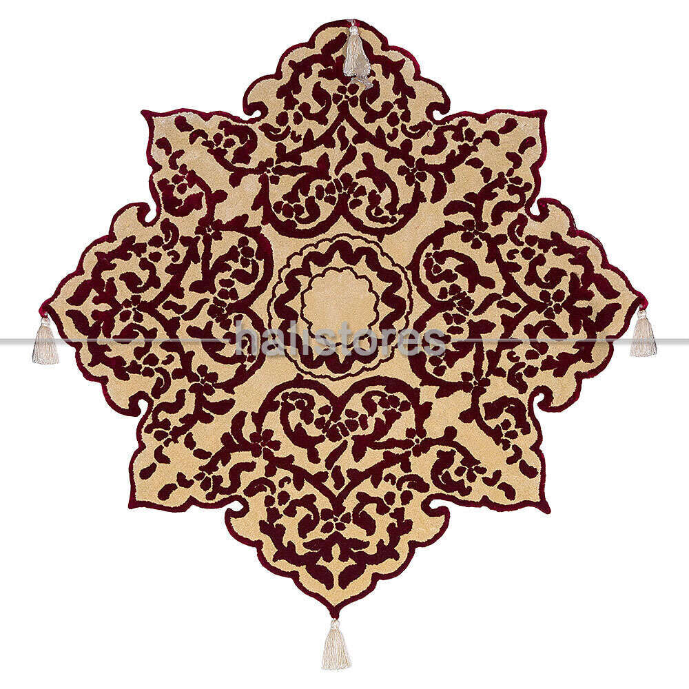 Halıstores Reserve Ottoman Bordo-Bej Tasarım Halı