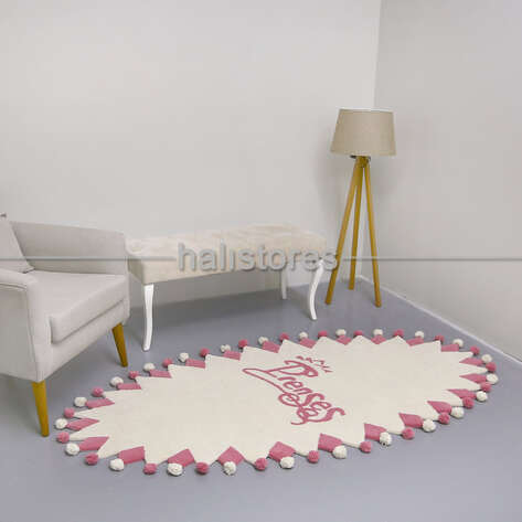 Halıstores Reserve Özel Tasarım Pembe Prenses Halı - 3