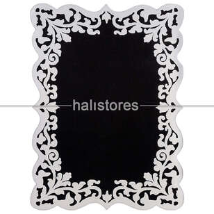 Halıstores Reserve Siyah-Beyaz Tasarım Halı (1)