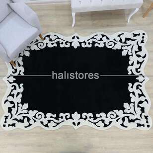 Halıstores Reserve Siyah-Beyaz Tasarım Halı (3)