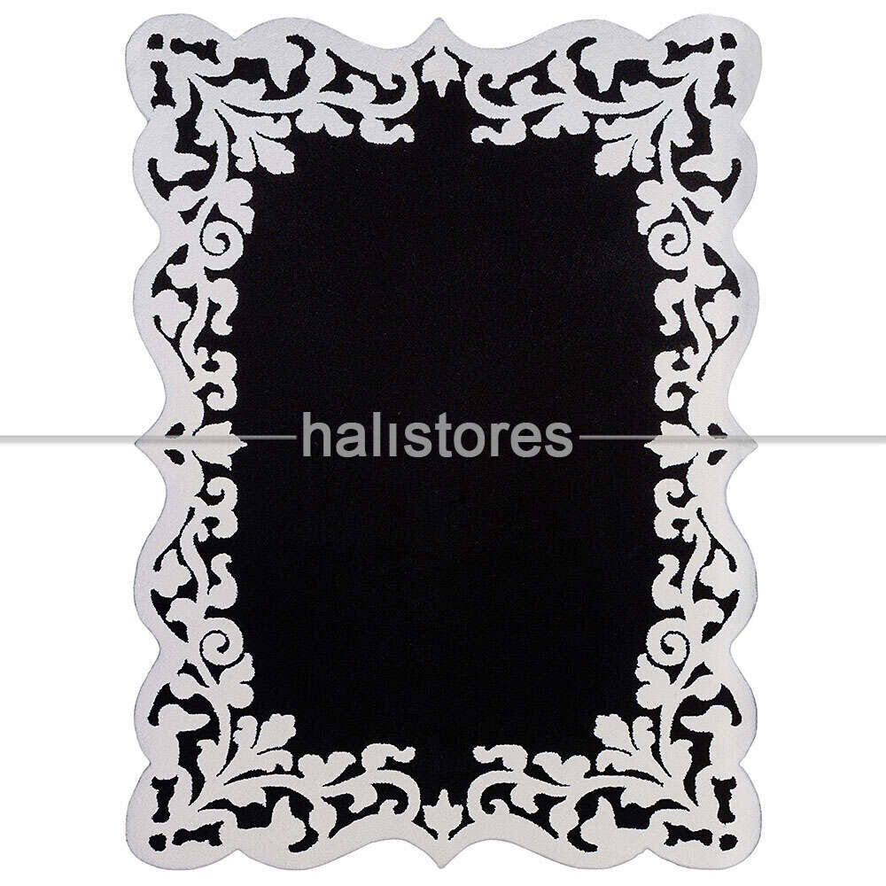 Halıstores Reserve Siyah-Beyaz Tasarım Halı