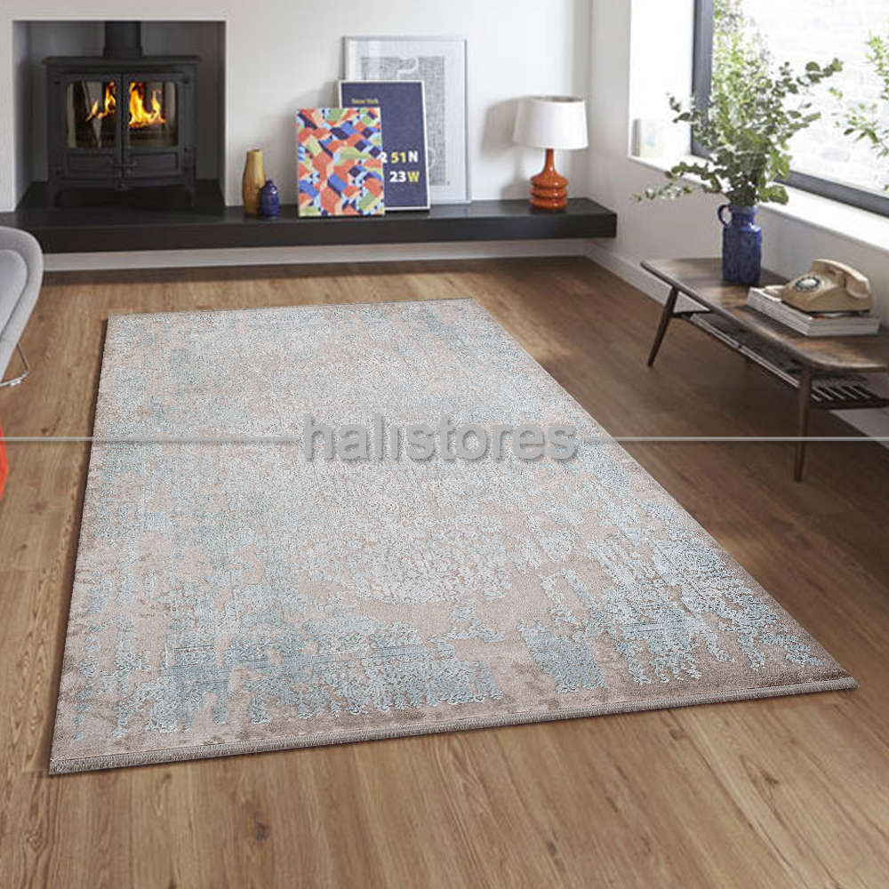 Halıstores Salon Halısı Sea 2964 Gri-Mavi