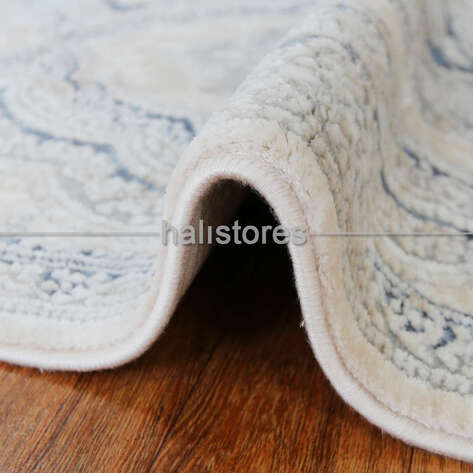 Halıstores Salon Halısı Sezi SZ10 Beyaz-Mavi - 3
