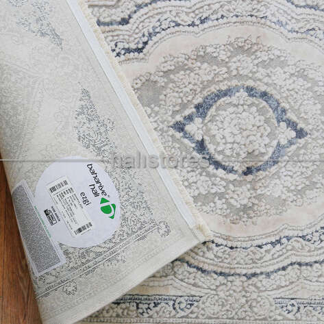 Halıstores Salon Halısı Sezi SZ10 Beyaz-Mavi - 6