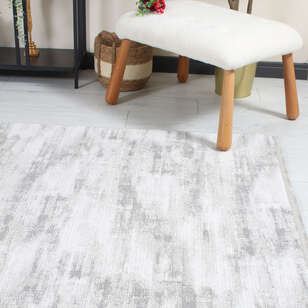 Halıstores Stone Desenli Dekoratif Gri Saçaklı Salon Halısı ST1 (2)