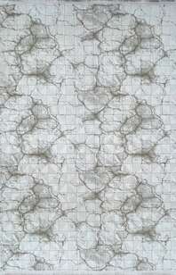 Halıstores Stone Modern Desenli Dekoratif Krem - Kahve Saçaklı Salon Halısı ST7 (2)