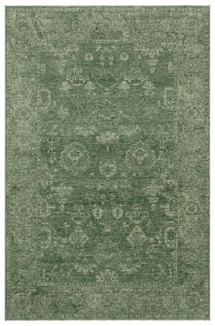 Halıstores Vintage Eskitme Desenli Modern Yumuşak Dokulu Makine Halısı Shr 02 Yeşil - 1