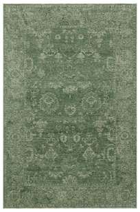 Halıstores Vintage Eskitme Desenli Modern Yumuşak Dokulu Makine Halısı Shr 02 Yeşil (1)