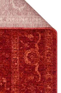 Halıstores Vintage Eskitme Desenli Modern Yumuşak Dokulu Makine Halısı Shr 03 Kırmızı (6)
