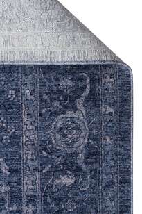 Halıstores Vintage Eskitme Desenli Modern Yumuşak Dokulu Makine Halısı Shr 03 Lacivert (6)