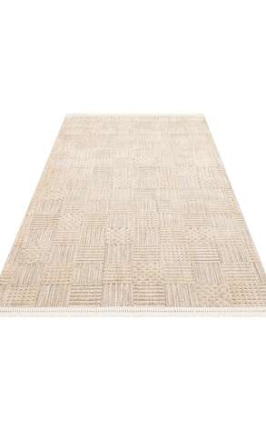 Hav Toz Vermez Yumuşak Dokulu Modern Makine Halısı Bej Gold Joy 05 - 5