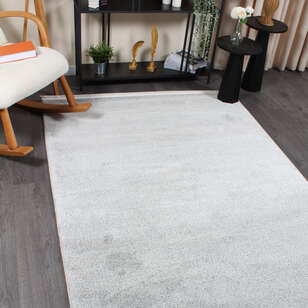 Hayal 66608 Beyaz Modern Siyah Kırçıllı Saçaklı Salon Halısı (2)