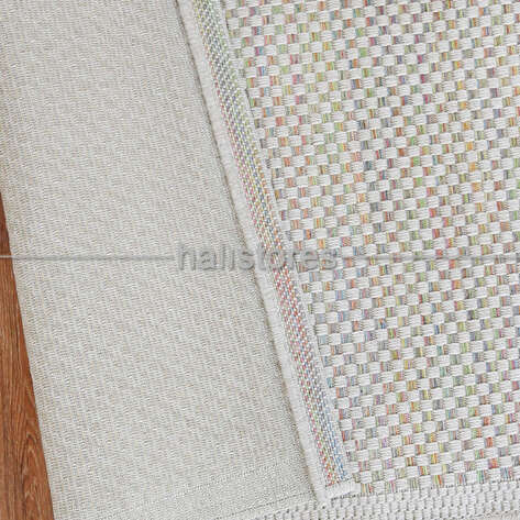 İnce Dekoratif Renkli Jüt Kilim Halı 4204 - 5