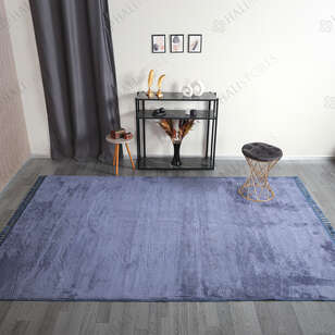 İndigo Peluş Yıkanabilir Halı (1)