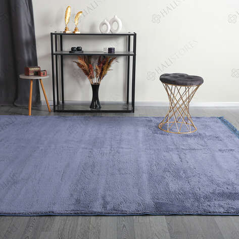 İndigo Peluş Yıkanabilir Halı - 3