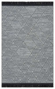 İskandinav Desenli Hav Toz Vermez Yıkanabilir Modern Desenli Dokuma Kilim Arya Arc 02 Gri 