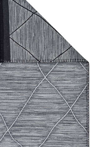 İskandinav Desenli Hav Toz Vermez Yıkanabilir Modern Desenli Dokuma Kilim Arya Arc 02 Gri  - 4