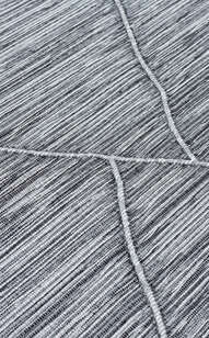 İskandinav Desenli Hav Toz Vermez Yıkanabilir Modern Desenli Dokuma Kilim Arya Arc 02 Gri  - 6