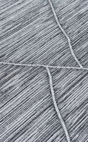 İskandinav Desenli Hav Toz Vermez Yıkanabilir Modern Desenli Dokuma Kilim Arya Arc 02 Gri  - 6