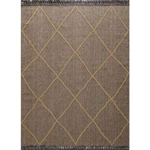 İskandinav Tarzı Halı Geometrik Desenli Norden Gold Antrasit B808 (1)