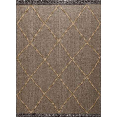 İskandinav Tarzı Halı Geometrik Desenli Norden Gold Antrasit B808 - 1
