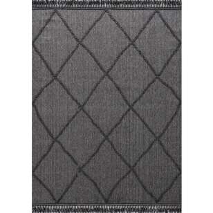 İskandinav Tarzı Halı Geometrik Desenli Norden Gri Antrasit B808 - Thumbnail