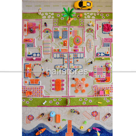 İvi Halı İkiz Evler Mavi 100x150 - 2