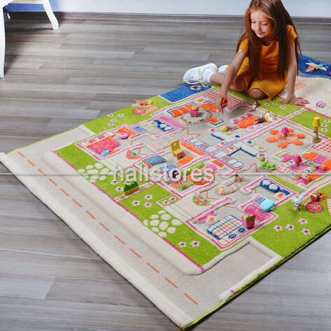 İvi Halı İkiz Evler Mavi 100x150 - 3