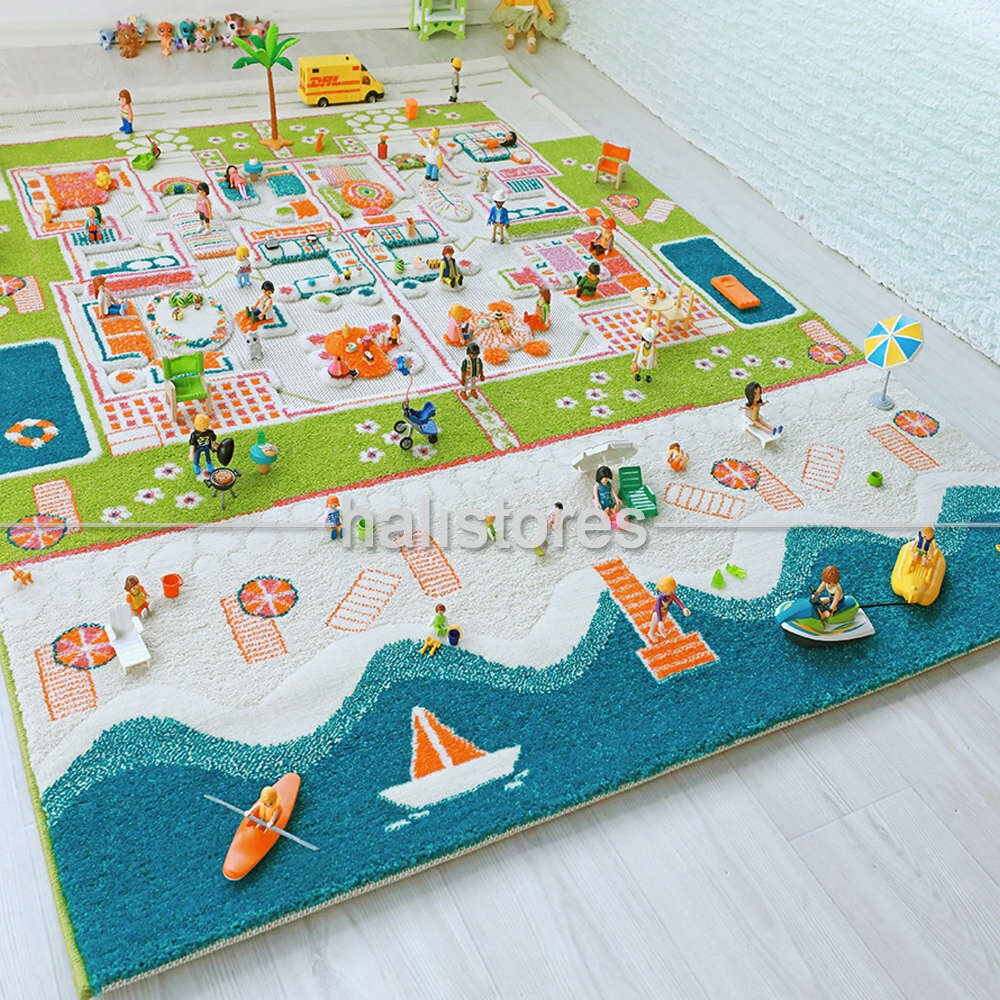 İvi Halı İkiz Evler Mavi 134x180