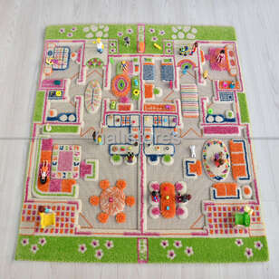 İvi Halı İkiz Evler Yeşil 100x100 (1)