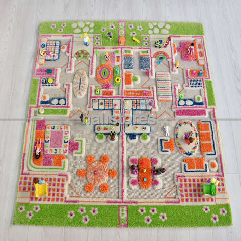İvi Halı İkiz Evler Yeşil 100x100 - 1
