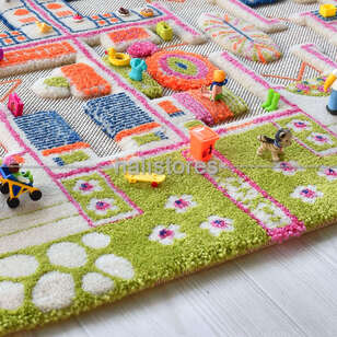 İvi Halı İkiz Evler Yeşil 100x100 (4)