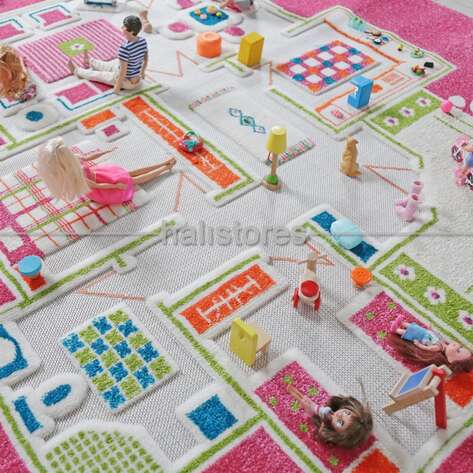 İvi Halı Midivi Evcilik Pembe 100x150 - 3