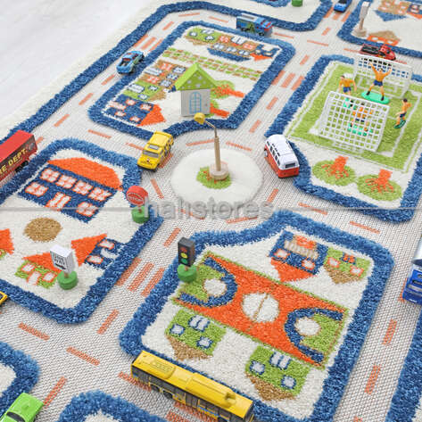 İvi Halı Midivi Trafik Mavi 80x150 - 5