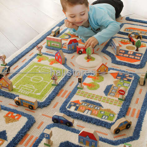 İvi Halı Midivi Trafik Mavi 80x150 - 3