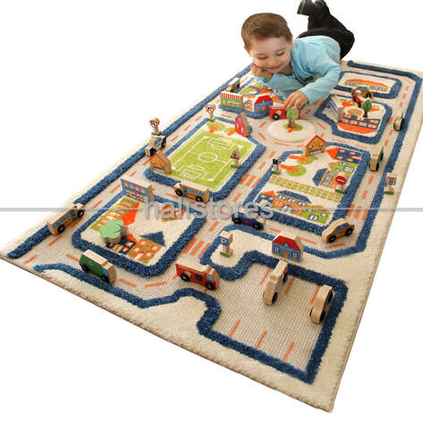 İvi Halı Midivi Trafik Mavi 80x150 - 4