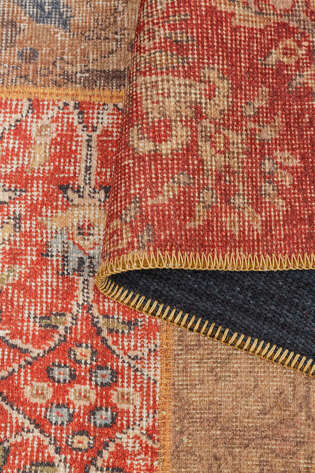 Patchwork Desenli Dokuma Taban Dekoratif Renkli Halı HS 16 - 4