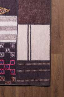 Patchwork Desenli Dokuma Taban Dekoratif Renkli Halı HS 45 (3)