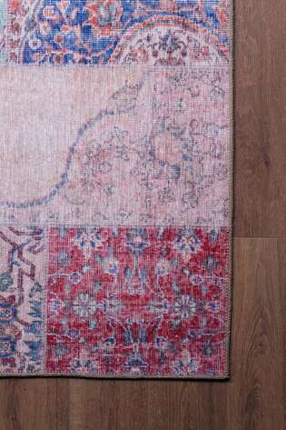 Patchwork Desenli Dokuma Taban Dekoratif Rustik Halı HS 82 - 3
