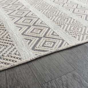Kabartma Dokulu Şönil Dokuma Modern Kilim Beyaz 6601 (4)