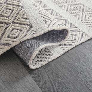 Kabartma Dokulu Şönil Dokuma Modern Kilim Beyaz 6601 (5)