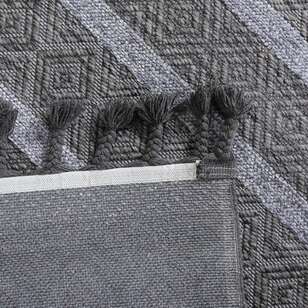 Kabartma Dokulu Şönil Dokuma Modern Kilim Gri 6603 (6)