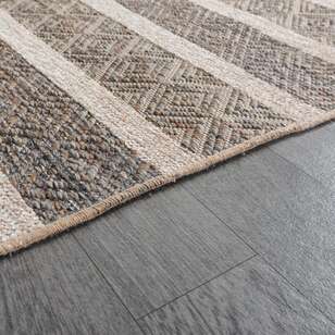 Kabartma Dokulu Şönil Dokuma Modern Kilim Kahve Bej 6604 - 4