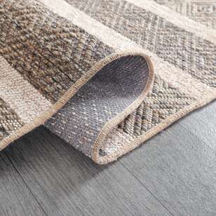 Kabartma Dokulu Şönil Dokuma Modern Kilim Kahve Bej 6604 - 5