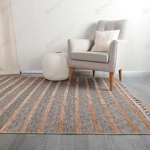 Kabartma Dokulu Şönil Dokuma Modern Kilim Kahve Bej 6605 - 3