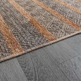 Kabartma Dokulu Şönil Dokuma Modern Kilim Kahve Bej 6605 - 4