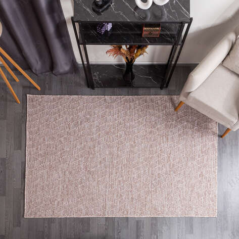 Kabartmalı Yumuşak Dokulu Bej Sisal Halı NP 6046 - 2
