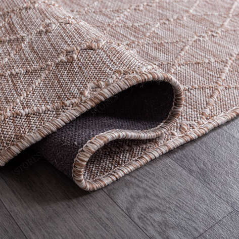 Kabartmalı Yumuşak Dokulu Bej Sisal Halı NP 6046 - 4