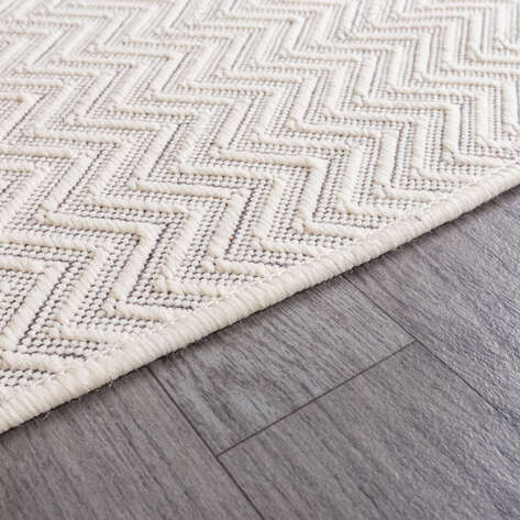 Kabartmalı Yumuşak Dokulu Beyaz Sisal Halı NP 6043 - 5